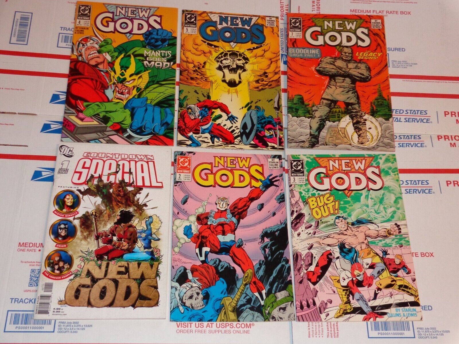 New Gods - Comic Book Lot - 6 issues - DC COMICS  1989