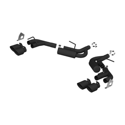 MBRP S7039BLK 2 1/2'' Dual Axle Back Dual Wall Tips BLK CTD for 16-22 Chev-Camaro