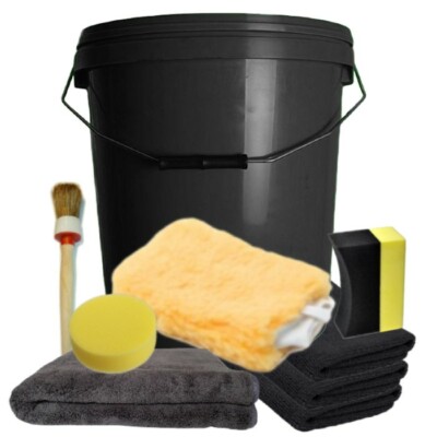 Detailing Bucket 20L Waschhandschuh Trockentuch Pinsel Applikator Mikrofasertücher