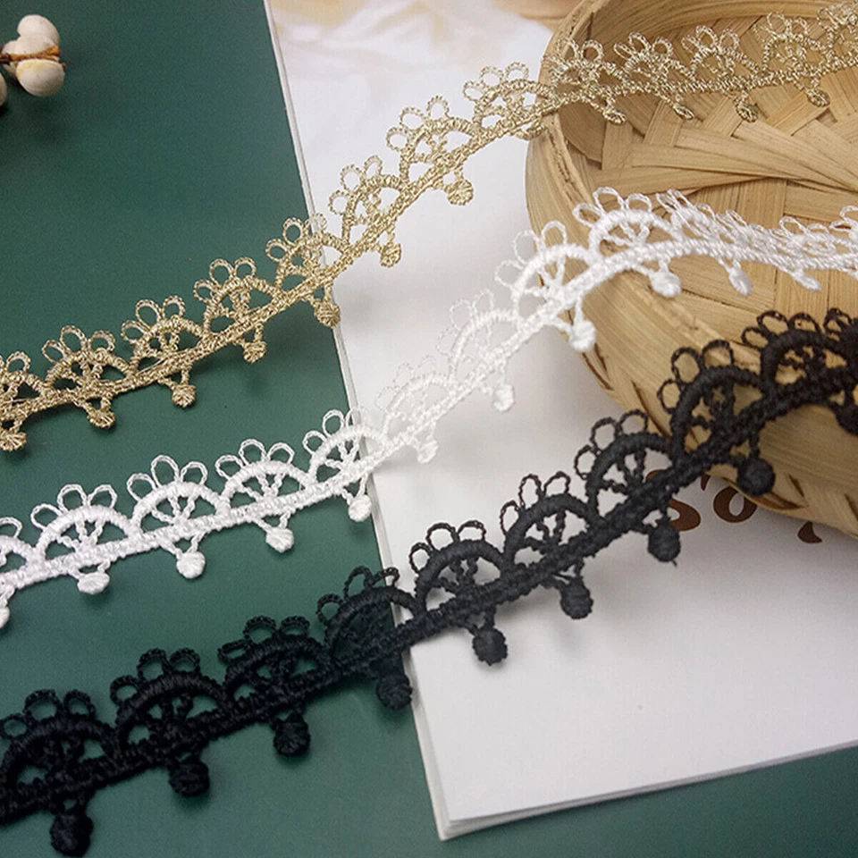 2 Yards Of Sweet Hollow Lace Trim Dress Sheets Curtains DIY Lace Accessories - Image 4 of 4