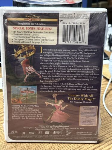 The Adventures of Ichabod and Mr. Toad (DVD, 2000, Gold Collection Edition) NEW - Picture 2 of 5
