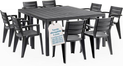 Set Sedie e Tavolo da Giardino in Plastica Varie composizioni per Esterno Bica - Foto 3 di 46