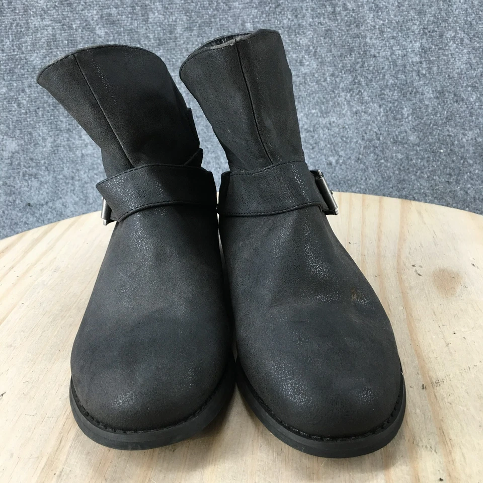 Botas para mujer 7 Kenna botín al tobillo gris imitación cuero hebilla punta almendra sin clasificación Foto 4 de 4