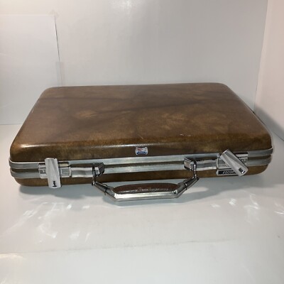 Vintage Escort American Tourister Briefcase Hard Shell Brown Suitcase 19
