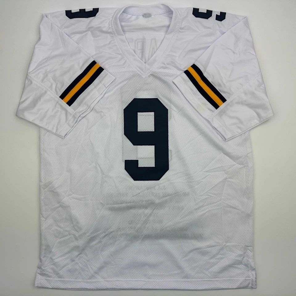 Autographed/Signed J.J. JJ McCarthy Michigan White Stat Jersey Beckett BAS COA - Image 4 of 4