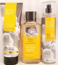 3 Bath Body Works AFTERNOON SUNSHINE Cream, Shower Gel, & Mist Set Peaches Apple