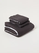 Morrow Soft Goods Verishop Exclusive Two-Tone Duvet Set - White Midnight - King