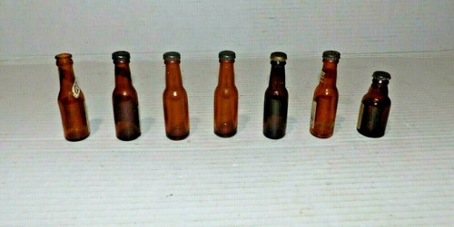 7 Vtg Mini Bottles Budweiser, Essingers, Blatz and Shiltz - Picture 2 of 2