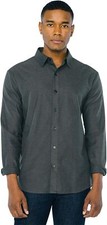 American Apparel Men's Flannel Long Sleeve Shirt