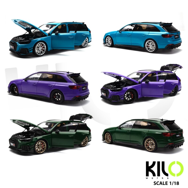 1:18 Scale KILOworks Audi RS4 B9 Darwinpro Avant 2022 Metal