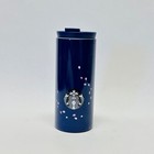 Starbucks Blue Cherry Blossom Petal Sakura Stainless Steel Logo Tumbler 12 Oz