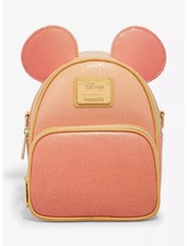 NWT Mickey Mouse Glitter Sequin Convertible Mini Backpack & Crossbody Bag