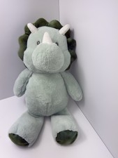 Kelly Toy 18 Lovey Green Dino Dinosaur Rattle Baby Plush Kelly Triceratops