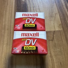 Maxell Mini DV Digital Video Cassettes 60 minutes Sealed Pack of 2