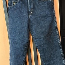 Rustler Men's Blue Denim Jeans Relaxed Fit Straight Leg