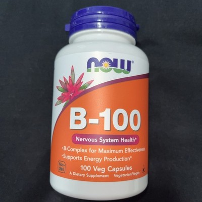Now Foods B-100. 100  Veg Capsules New Sealed Exp: 11/2026