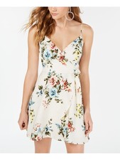 TRIXXI Womens A-Line Mini Dress Spaghetti Strap V Neck Cocktail
