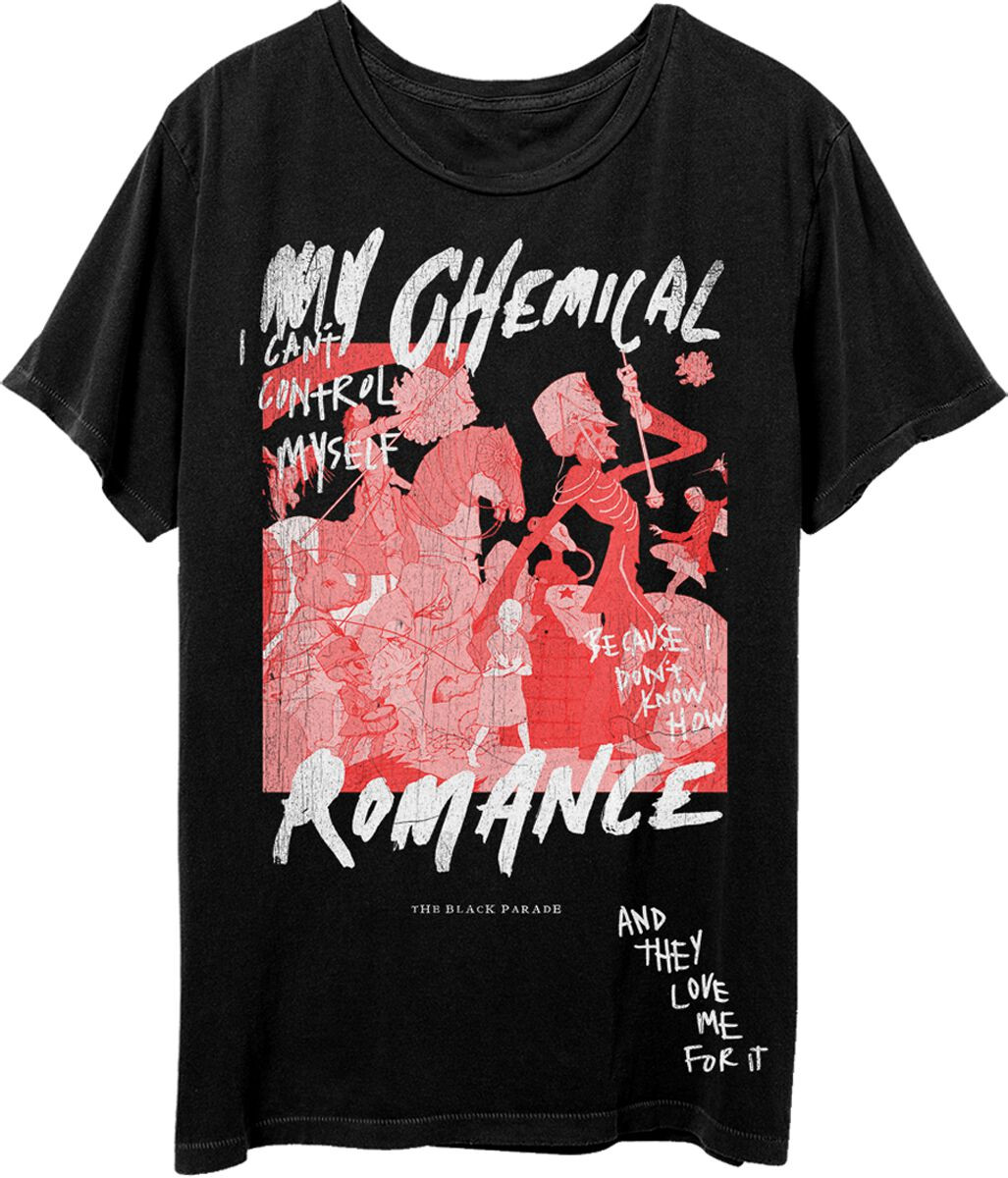 Футболка My Chemical Romance с надписью Herren Control schwarz Band-Товары Группы 3990₽