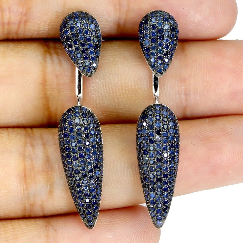 Orecchini in Argento Citrino e Sterling con accenti di cristallo - Italia
