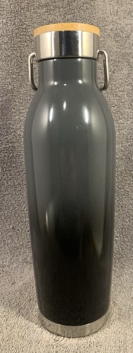 H2Go Mercedes Benz Insulated Wave Water Bottle | Bamboo Top | 20.9oz | Black-Gry - Picture 4 of 8
