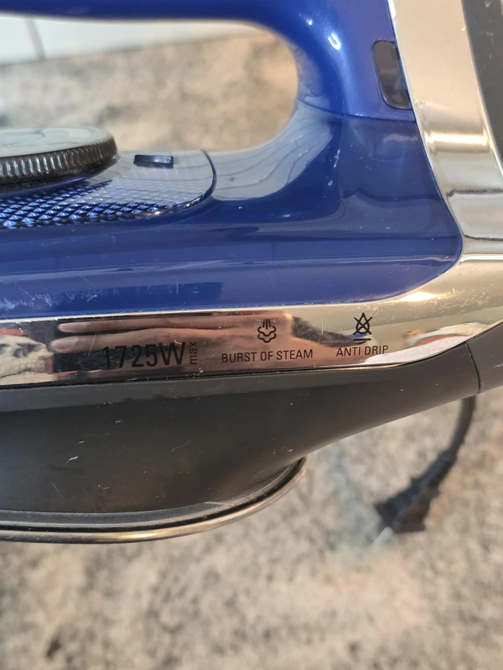 Microsteam Plancha Rowenta Performance DW2350 1725W Ráfaga de Vapor Anti Goteo Azul Foto 3 de 4