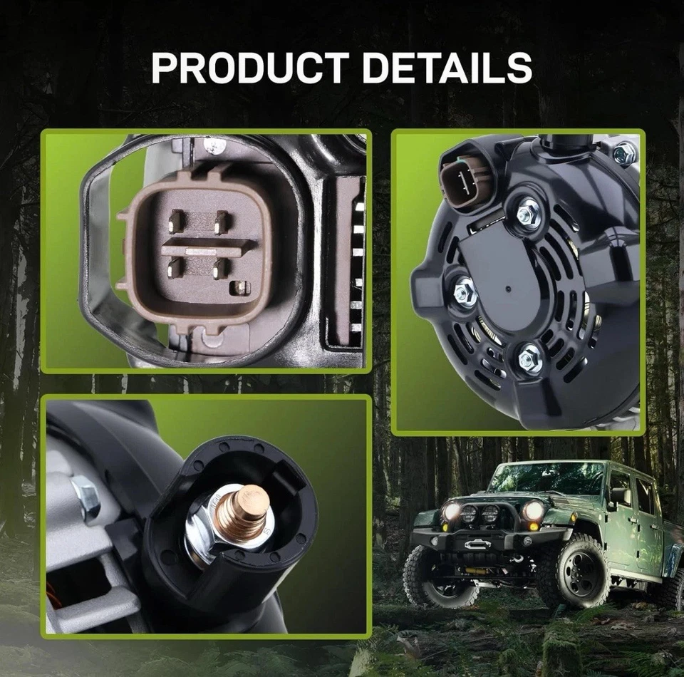 Alternador Compatible con Acura MDX 2003-2009 3.5L 3.7L, 2005-2008 RL Foto 3 de 4