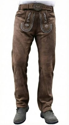 Unikat lange Wildbock (100% Wildleder)  SOFT ECHT-Leder mit Gürte Gr,44 bis 64 - Bild 1 von 4