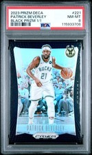 2023 Panini Prizm Deca #221 Patrick Beverley Black Prizms 1/1 PSA 8