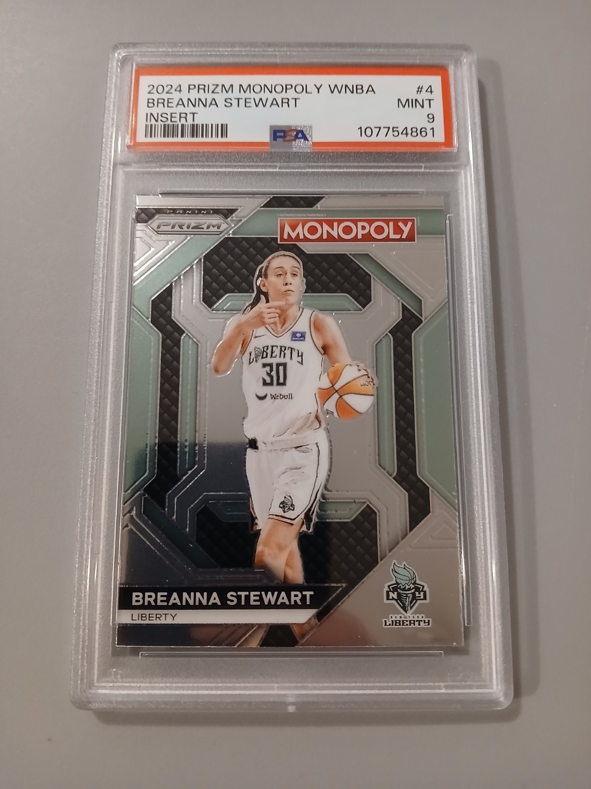 2024 Panini Prizm Monopoly WNBA - Prizm Skills Breanna Stewart #4 - PSA 9 view 1