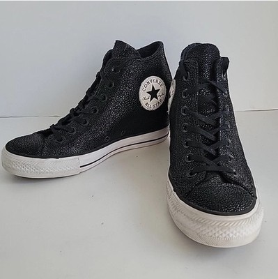 Converse Chuck Taylor All Star High Top Sneaker Black/White Hidden Wedge 555154C