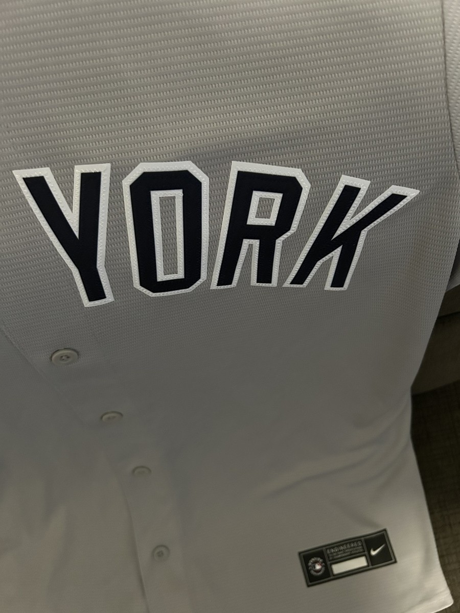 Nike Authentic New York Yankees Old Style Baseball Gray Jersey