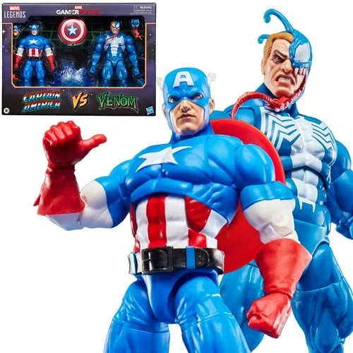 Figuras de acción de 6 pulgadas Marvel Legends Series Gamerverse Capitán América vs Veneno