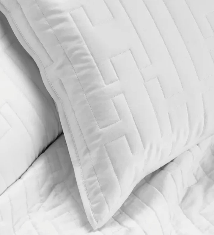 Hotel Collection "Chain Link" QUEEN 5 piezas Juego de cubrecobertores con fundas, blanco, nuevo sin etiquetas Foto 3 de 4