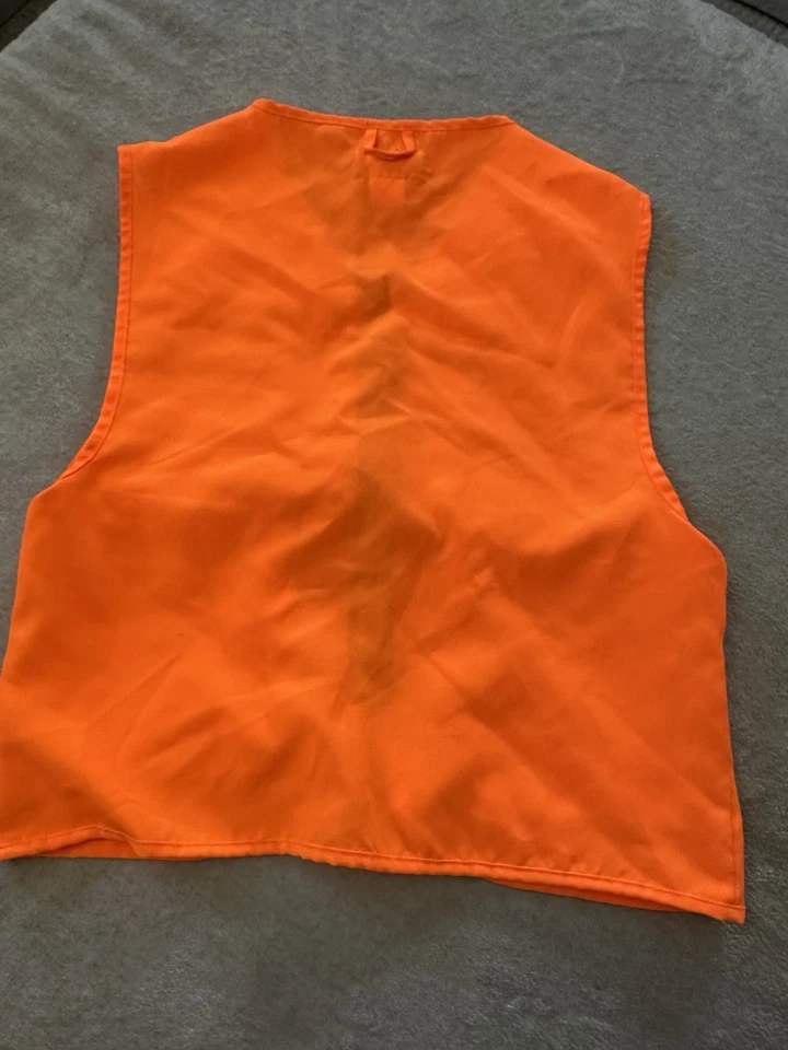 Hunting Safety Vest Mossy Oak Blaze Orange Padded Shoulders Youth 18 - Image 3 of 4