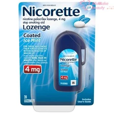 Nicorette Nicotine Polacrilex Lozenge 4mg Ice Mint 20 Count New In Box