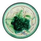 Antique Schütz Cilli Majolica Plate 7.75" Austrian Begonia Leaf Greek Key MARKED