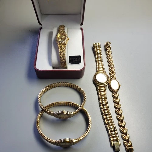 Vintage Seiko Citizen Gloria Vanderbilt Westclox Watch Lot Parts