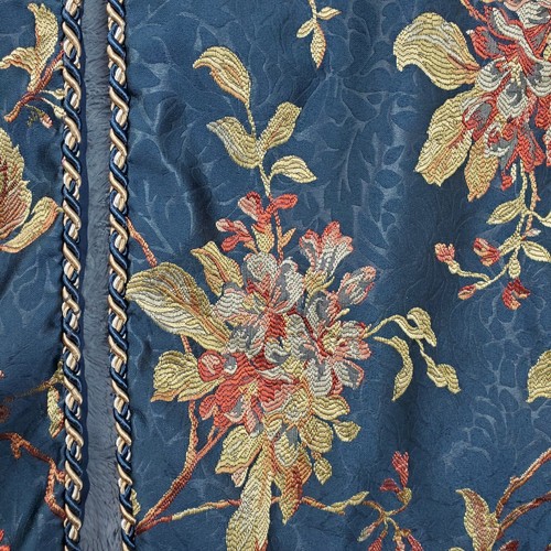Croscill Calice King Pillow Shams 2 Pc Set Blue Gold Hints of Red Floral 35"x19" - Picture 6 of 24