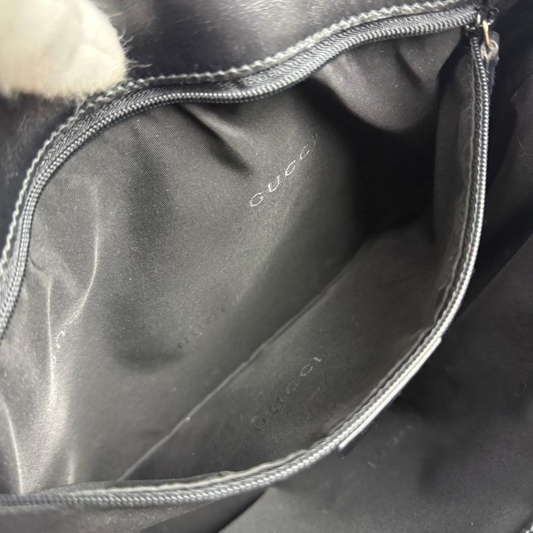 GUCCI Canvas Leather Shoulder Bag Black Authentic thumbnail 20