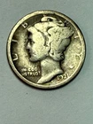 1921 Mercury Dime 10C VG - Much Better Date,