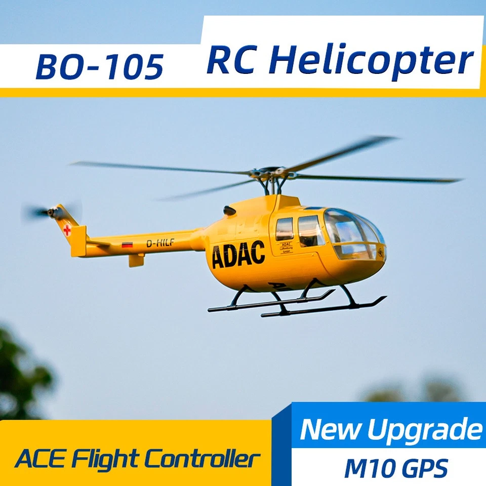 Fly Wing V4 BO-105 10CH M10GPS 4 Blades ACE FC Hovering RC RTF Hubschrauber - Bild 2 von 4