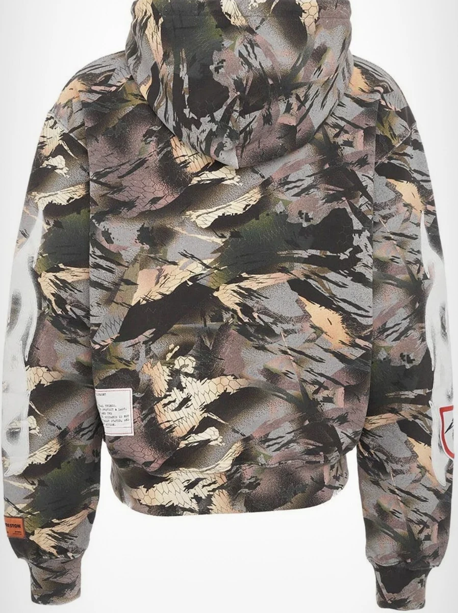 Heron preston camo clearance hoodie