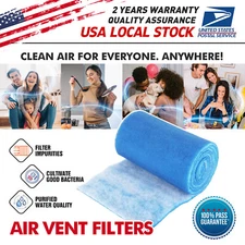 Filter Air Vent Filters Kit Cut Floor For Aquarium Fish Pond Reef Tank 12"Wide