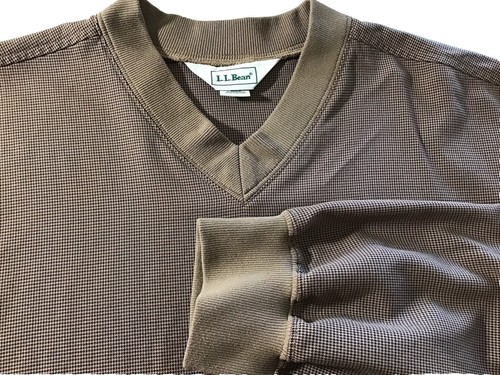 VINTAGE 90s LL Bean Windbreaker Golf Jacket Houndstooth Large Tall Pullover - Picture 2 of 14