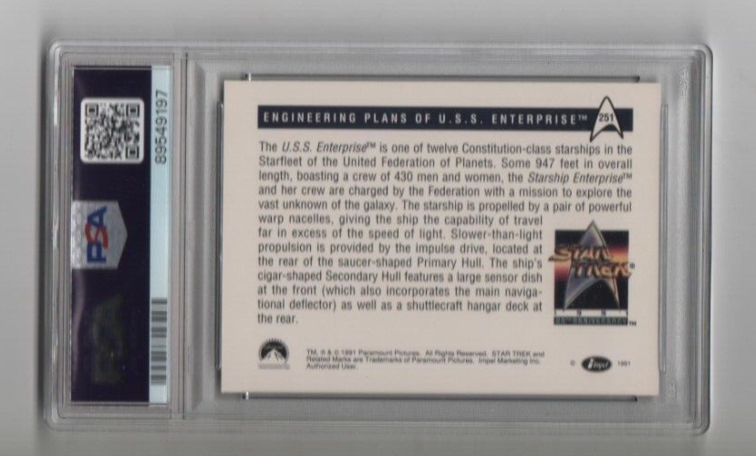 1991 Impel Star Trek E/P U.S.S. Enterprise 25th Anniversary PSA 9