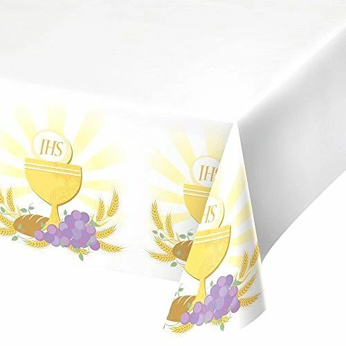 Creative Converting Border Print Plastic Tablecover, 54 x 102", Rise Above - Image 2 of 2