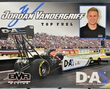 VRHTF NHRA VINTAGE COOL "JORDAN VANDERGRIFF D-A LUBE TOP FUEL DRAGSTER" HAND OUT