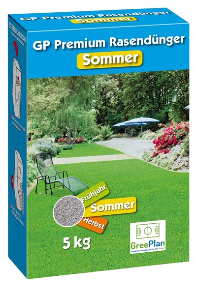 Gp Premium Min. Sommer-RasendüNger 5Kg Beutel 200 M² Npk-DüNger 20+5+8(+4)+Fe-image