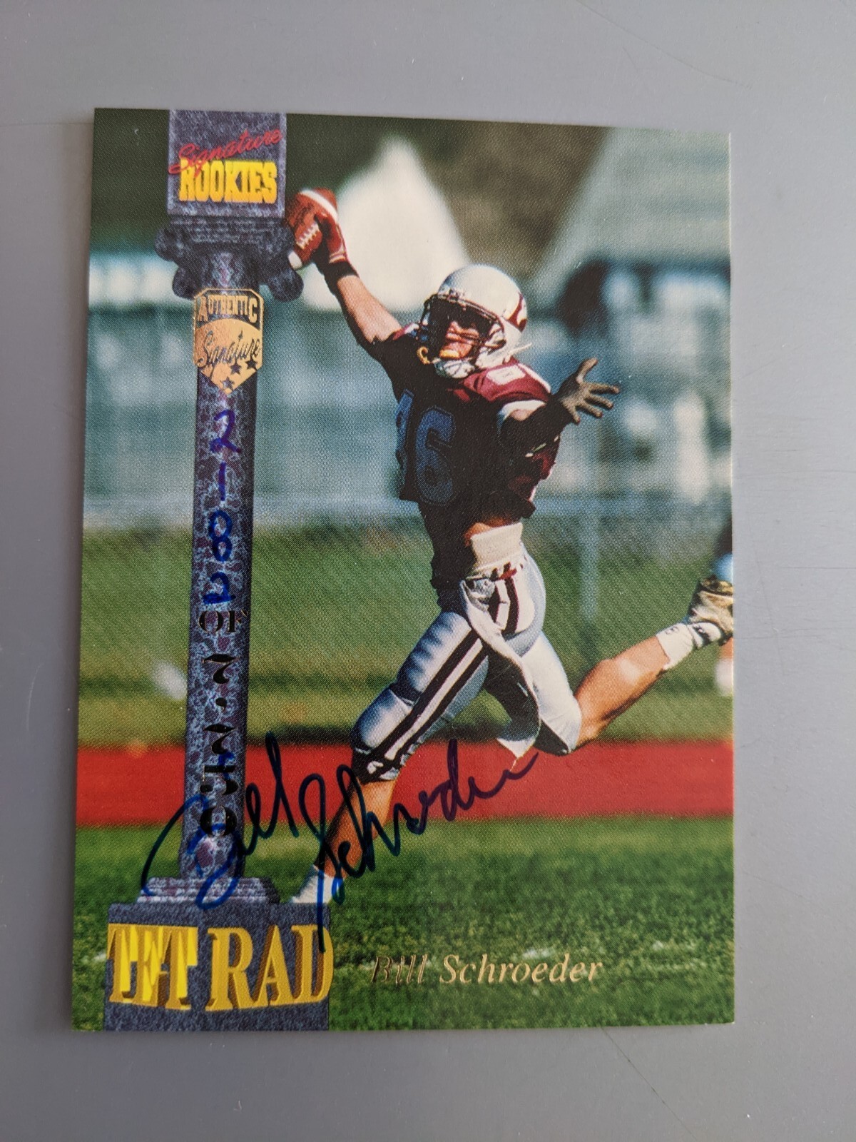 Bill Schroeder 1994 Signature Rookies Tetrad Autograph Wisconsin - La Crosse