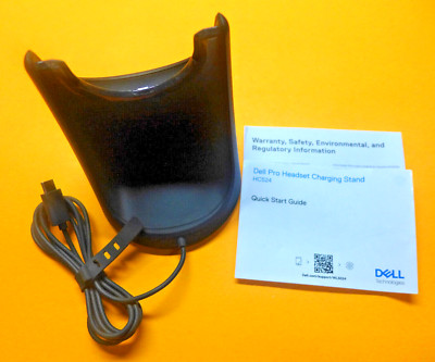 New Dell HC524 Pro Wireless ANC Headset WL5024 Charging Stand CJ1X6